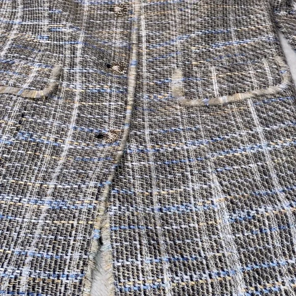 Karl Lagerfeld Paris Tweed long button blazer excellent like new condition 12